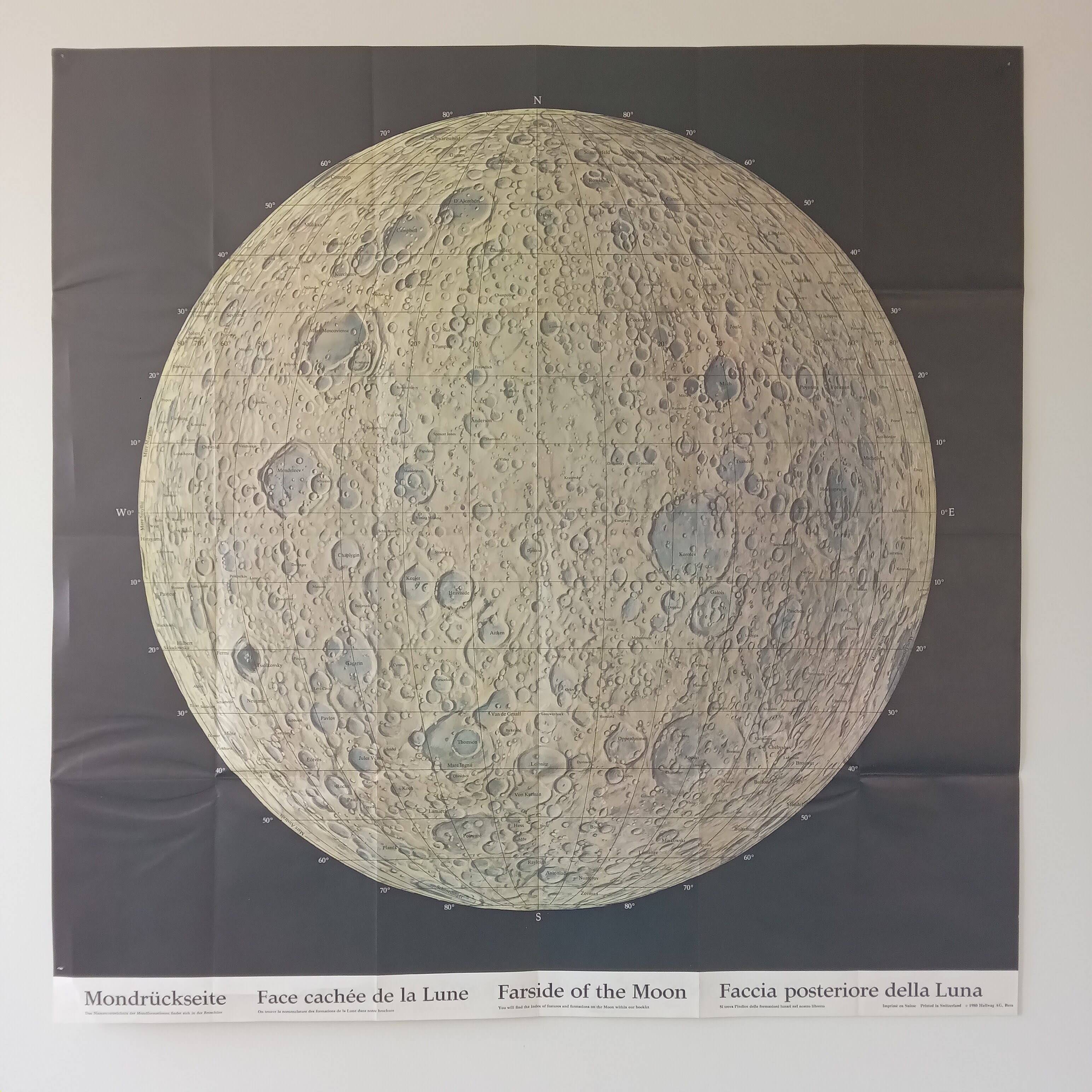 Affiche de la Lune Recto Verso , Face visible et face cachée