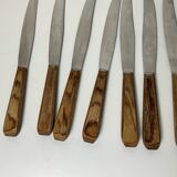 12 wooden handle knives