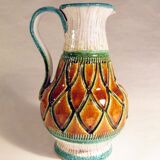 Colorful ceramic pitcher