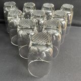 Verres moderne milieu de siècle cristal