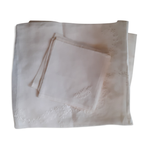 Nappe blanche en coton-