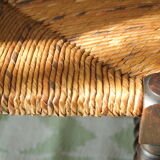 Pair of chairs corner fireplace turned beaded wood