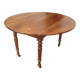 Table ronde à rallonge noyer massif Epoque XIX°