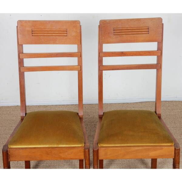 Set of 4 chairs, French work from the 1950s.