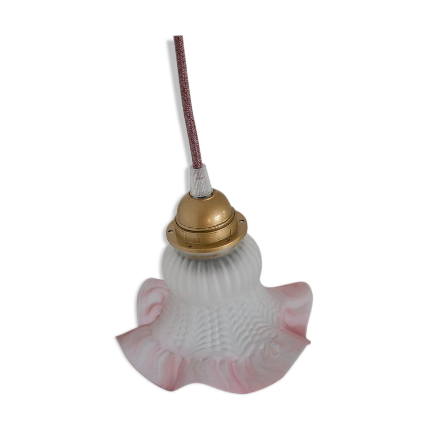 Frosted glass decoration - pink colours