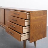 Enfilade en teck restaurée, années 50