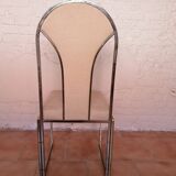 Chaises de salon vintage en laiton de belgo chrome, 1970s