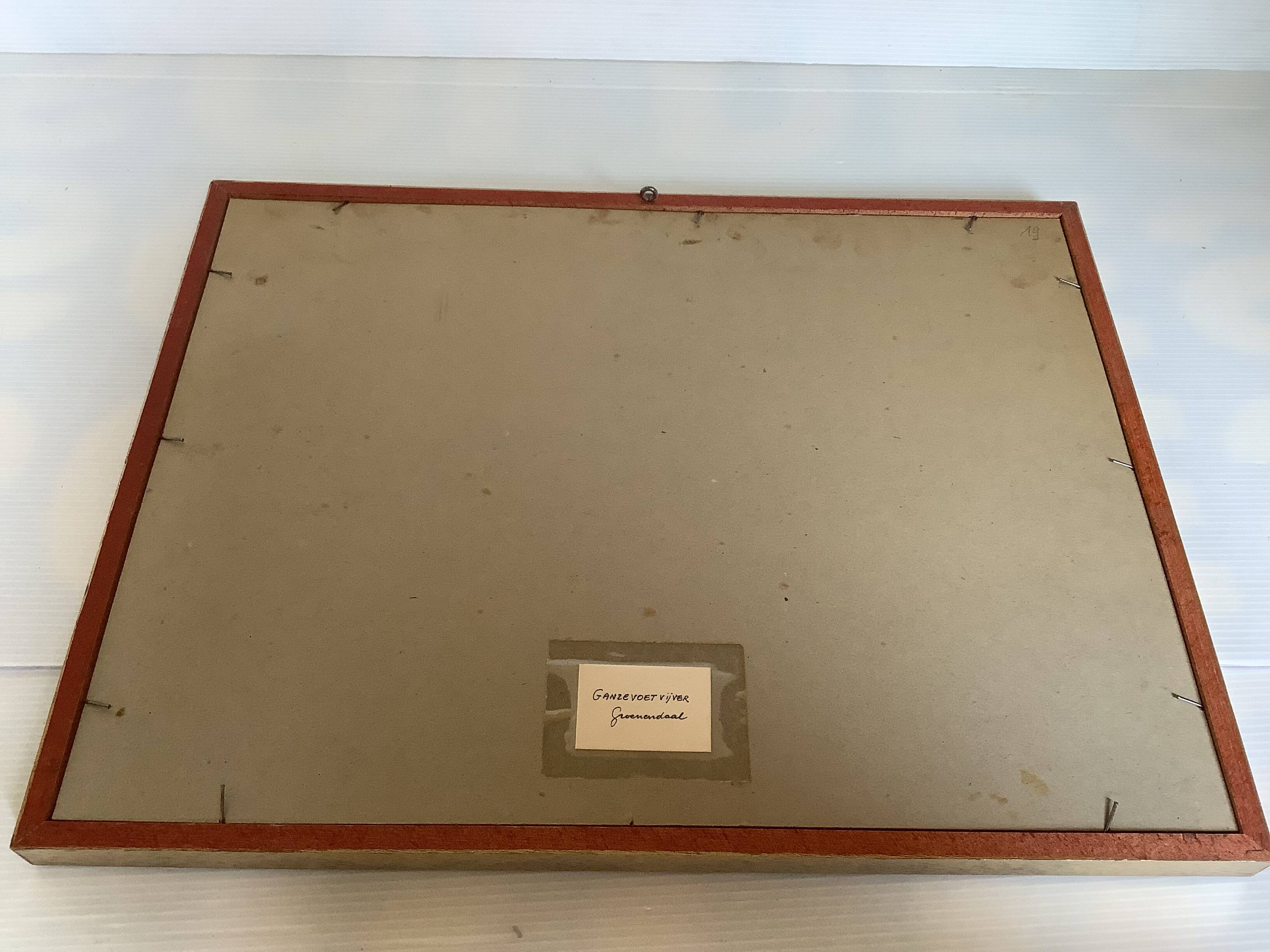 Winter landscape frame gouache