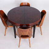 Extendable Art Deco Dining Table Designed by Jindřich Halabala, UP Závody, 1940s