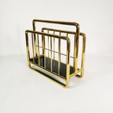 Art Deco brass newspaper rack, 1950s Germany