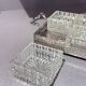 Silver-Plated Tray with Six Cut Glass Dishes, Vintage Entertaining Set
