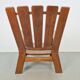 Fauteuil en bois brutaliste avec revêtement en cuir marron, Allemagne, années 1960.