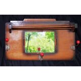 Vintage mahogany coat rack, 1950s