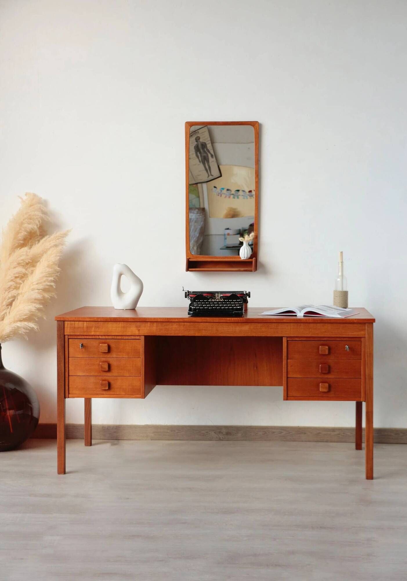 Bureau danois en teck vintage – Domino Møbler (années 60)