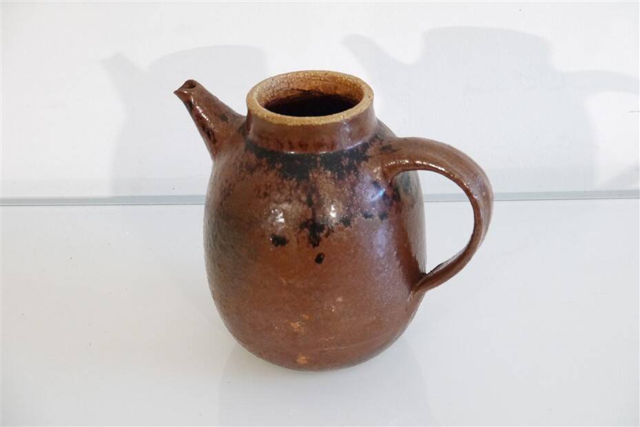 Glazed stoneware pitcher 1960