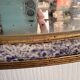 Vintage Bevelled Oval Wall Mirror Brass Wood Plastic