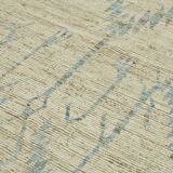Hand-Knotted Turkish Contemporary 203 cm x 295 cm Beige Wool Carpet
