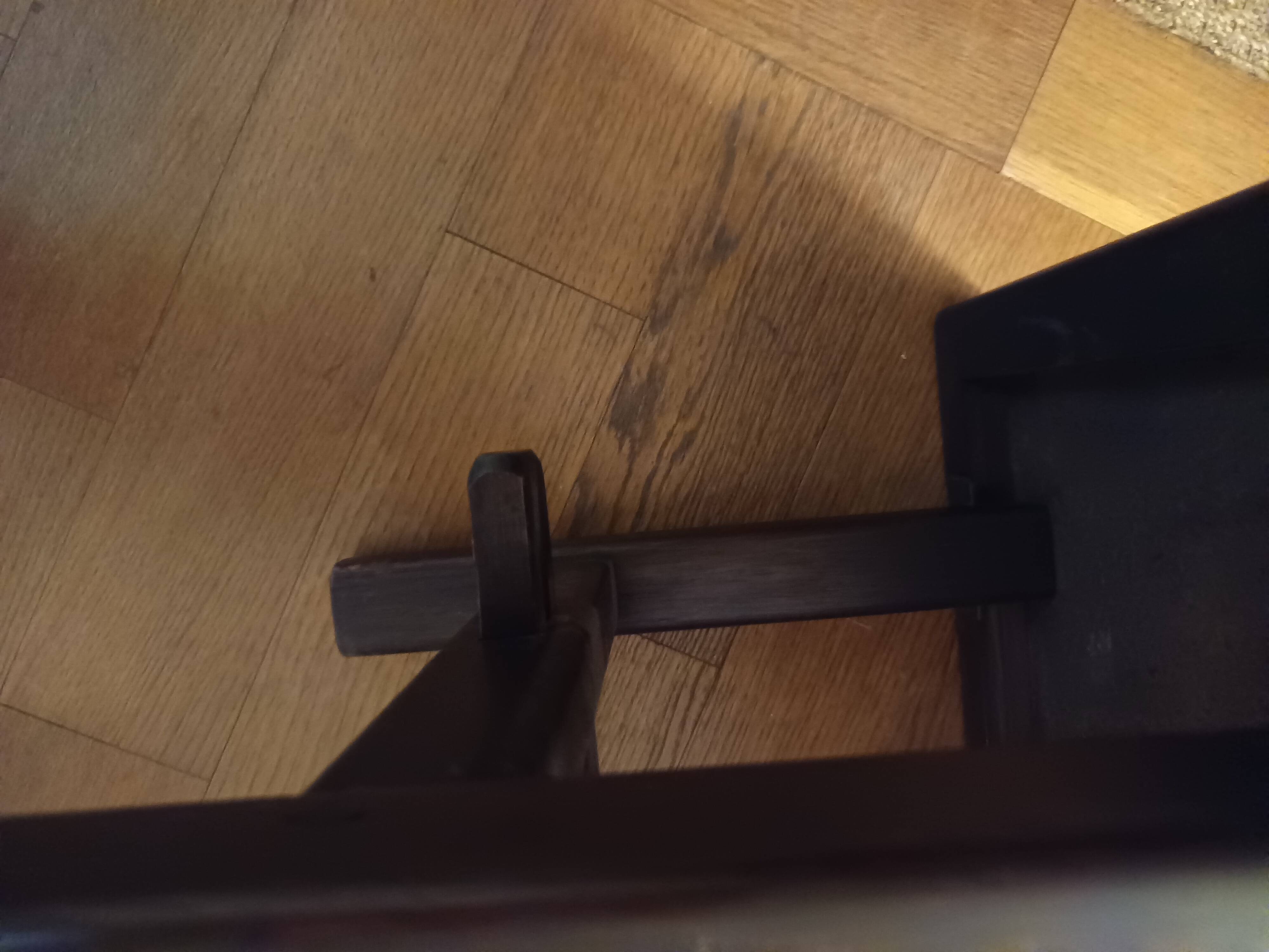 Ceramic and wood coffee table signed dan vallauris 1950/1960