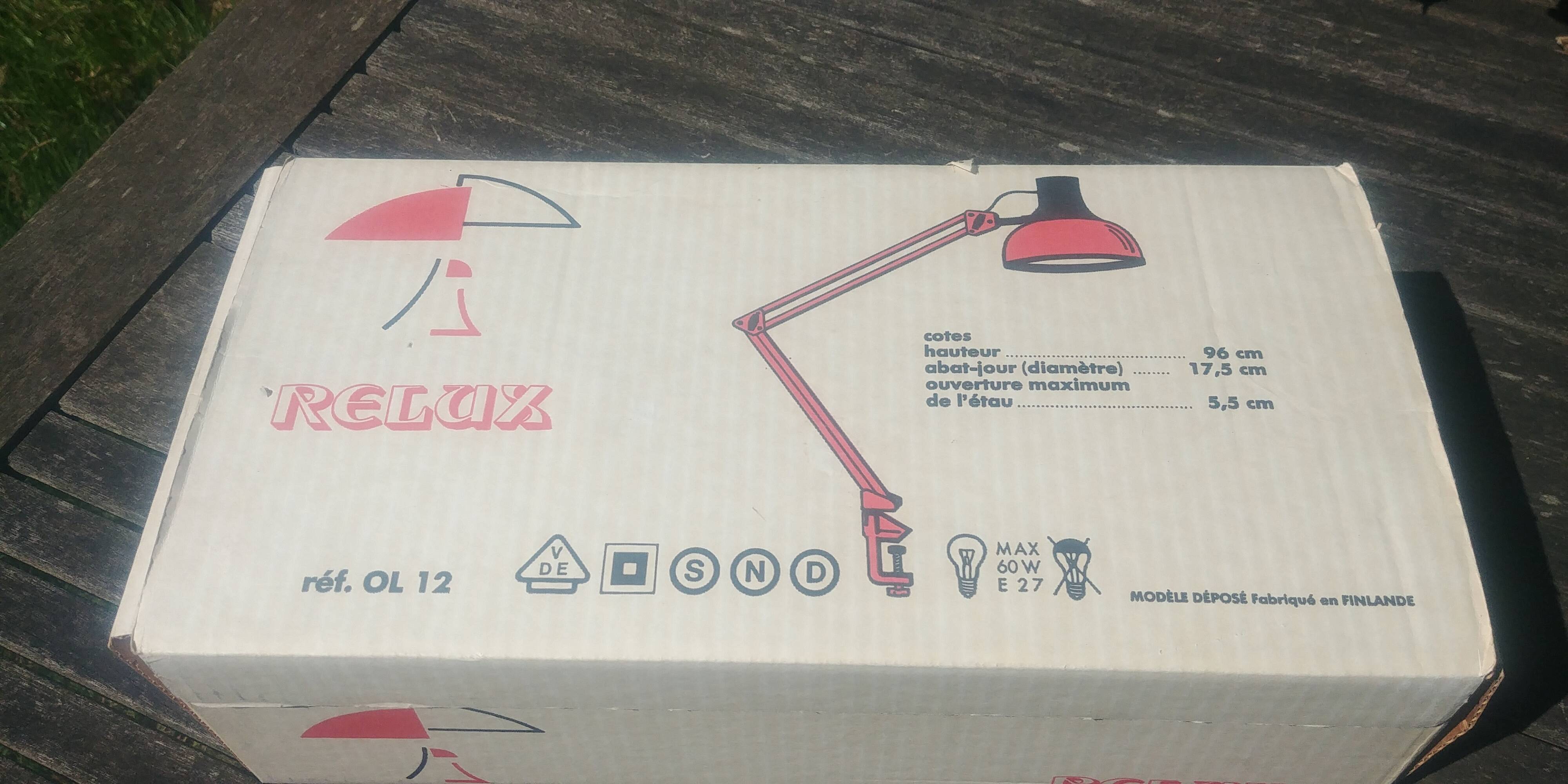 Old architect's lamp, new in original box, Relux brand, black