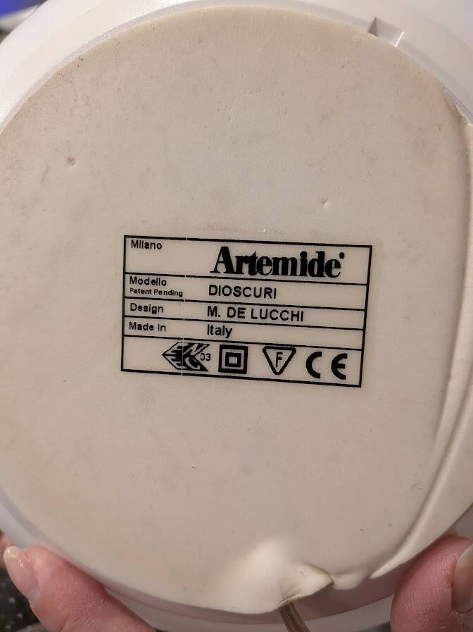 Artemide Dioscuri Lamp Design – Elegant and Iconic – Excellent condition – 25