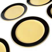6 plates-black and yellow dessert Villeroy & Boch