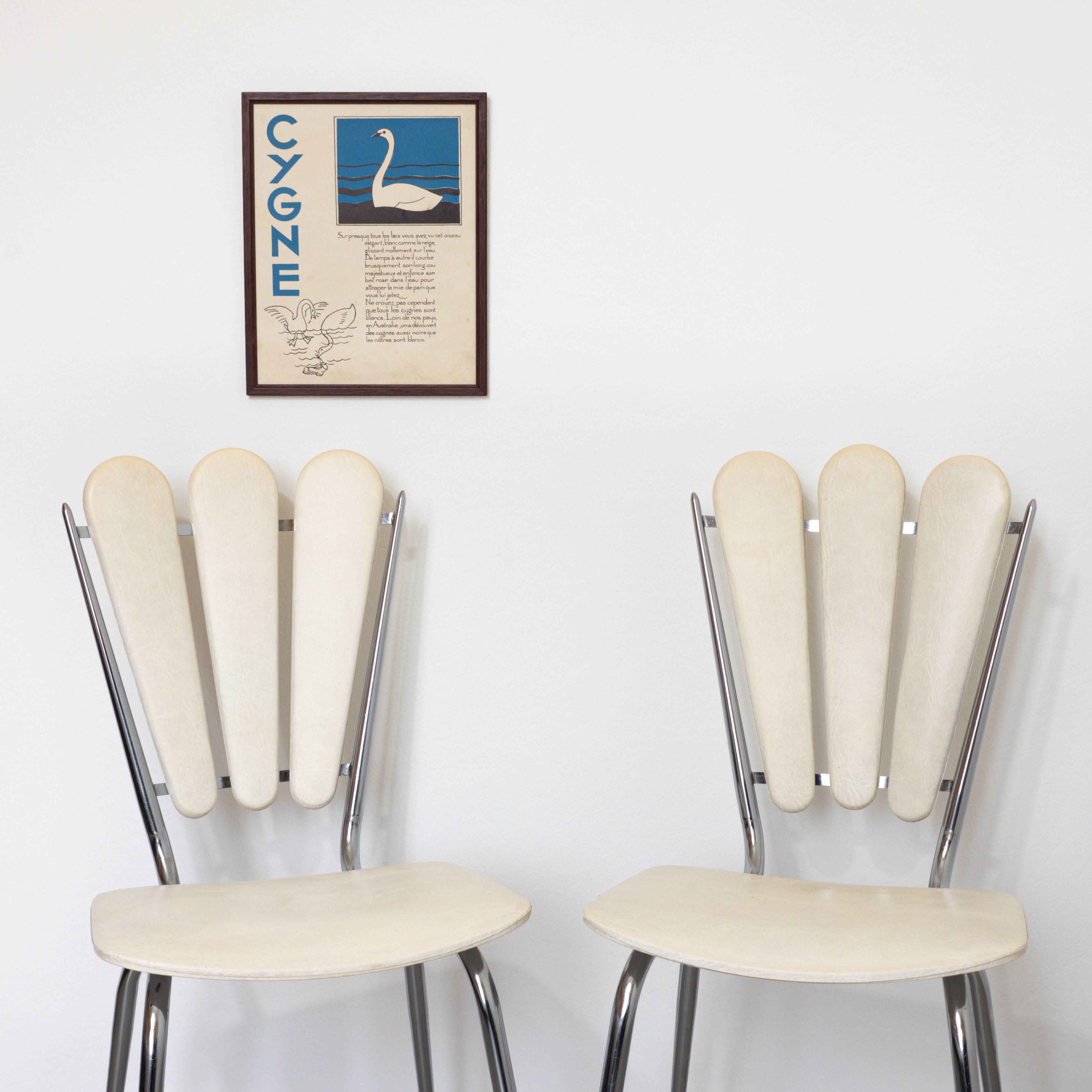 Pair of kitchen chairs Tubménager skaï