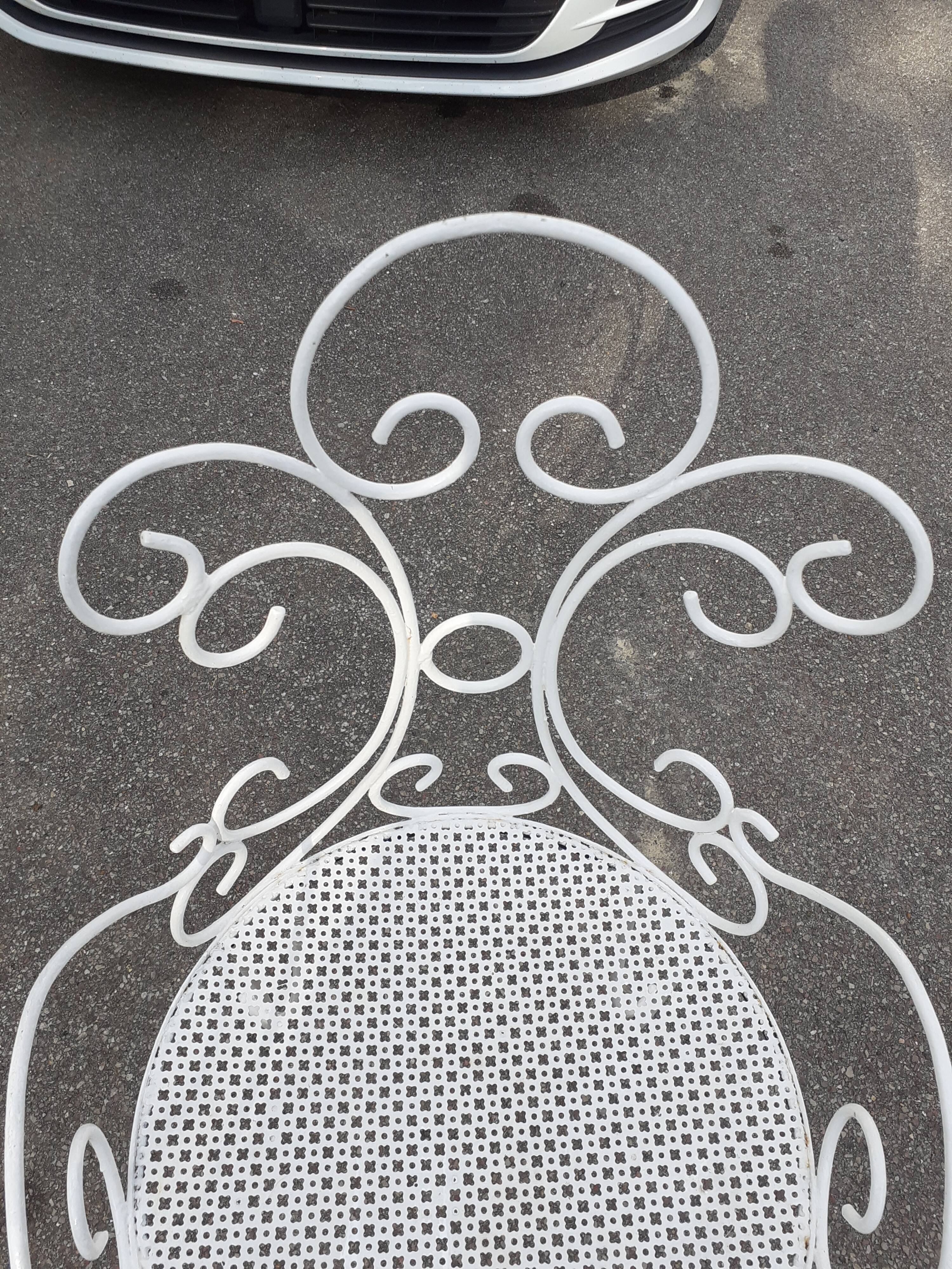 Old wrought iron garden furniture