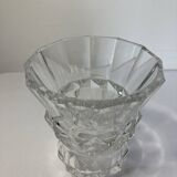 Val Saint Lambert, curved crystal vase circa 1950