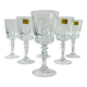 6 verres à vin rouge vintage Cristal d'Arques modèle Chantelle