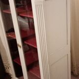 Silver library patina 2 doors on marble 147 x 81 cm