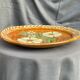 Terracotta plate with floral decoration