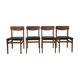 Vintage set of 4 mid century teak dining chairs scandinavian 60s 70s retro danish