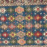 Tapis ancien caucasien Chirwan fait main - 79x119 cm