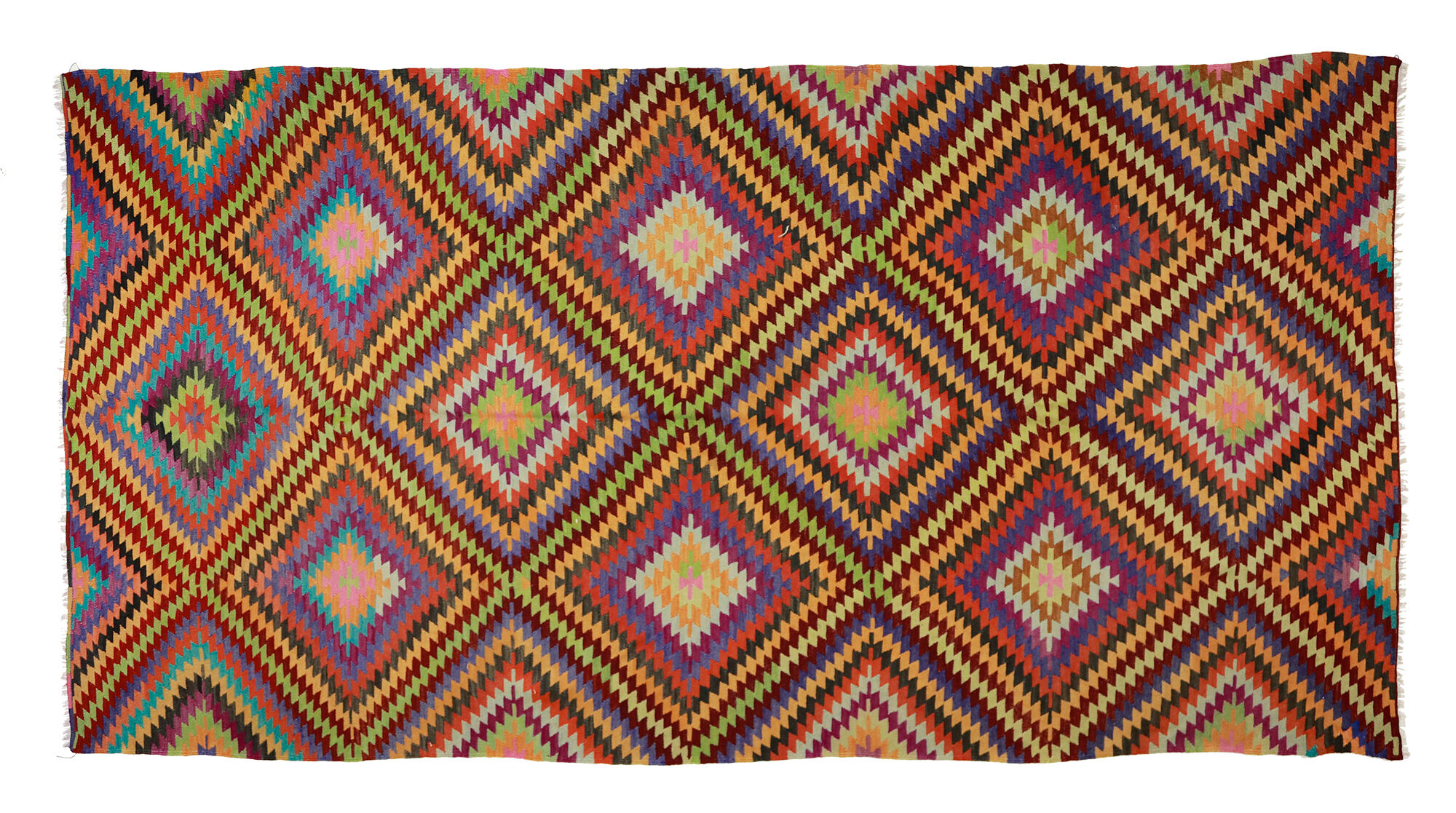 Anatolian handmade kilim rug 321 cm x 177 cm