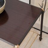 Metal and gilded brass serving trolley
