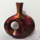 Enamelled and lacquered metal vase height 33cm