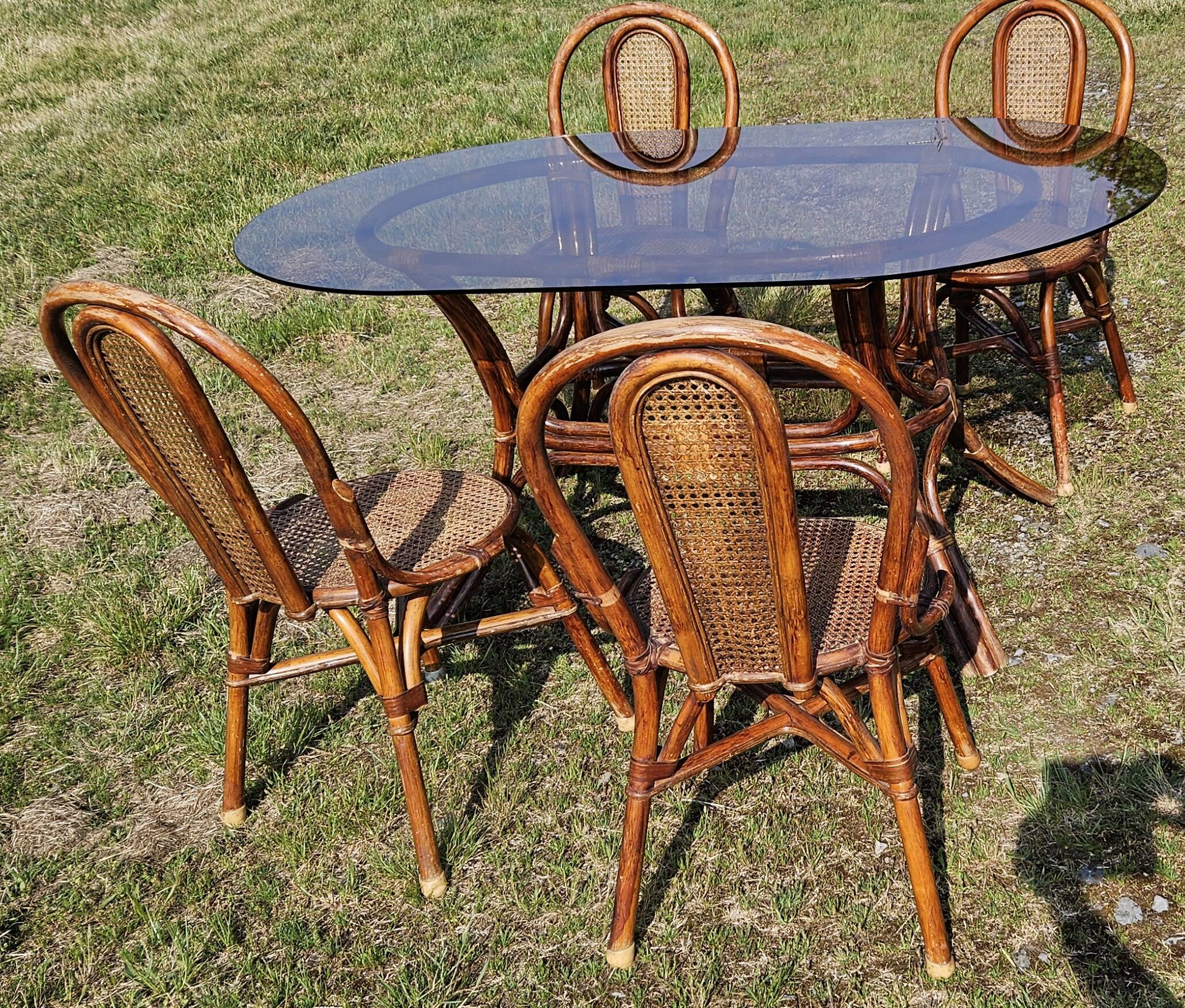 Vintage Rattan and Cane Dining Room