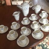 15-piece Limoges porcelain coffee set in art deco style