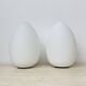Set of 2 Vintage egg shaped opaline glass table lamp , 1970s