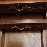 Antique bedside table in rosewood marquetry, Louis XV style