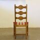 Vintage 1960s Danish brutalist ladderback oak chairs in the style of Kjærnulf