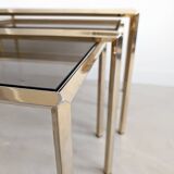 Set of 3 Hollywood Regency Nesting Tables 1970's