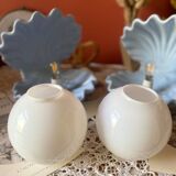 Rare pair of vintage shell lamps