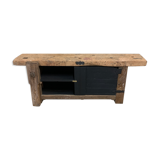 Solid wood workbench with closet