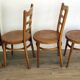 Lot de 4 chaises bistrot Baumann – modèle “Le Marais” – bois clair