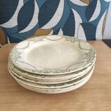 Set of 8 flat plates, Napoleon Terre de fer service