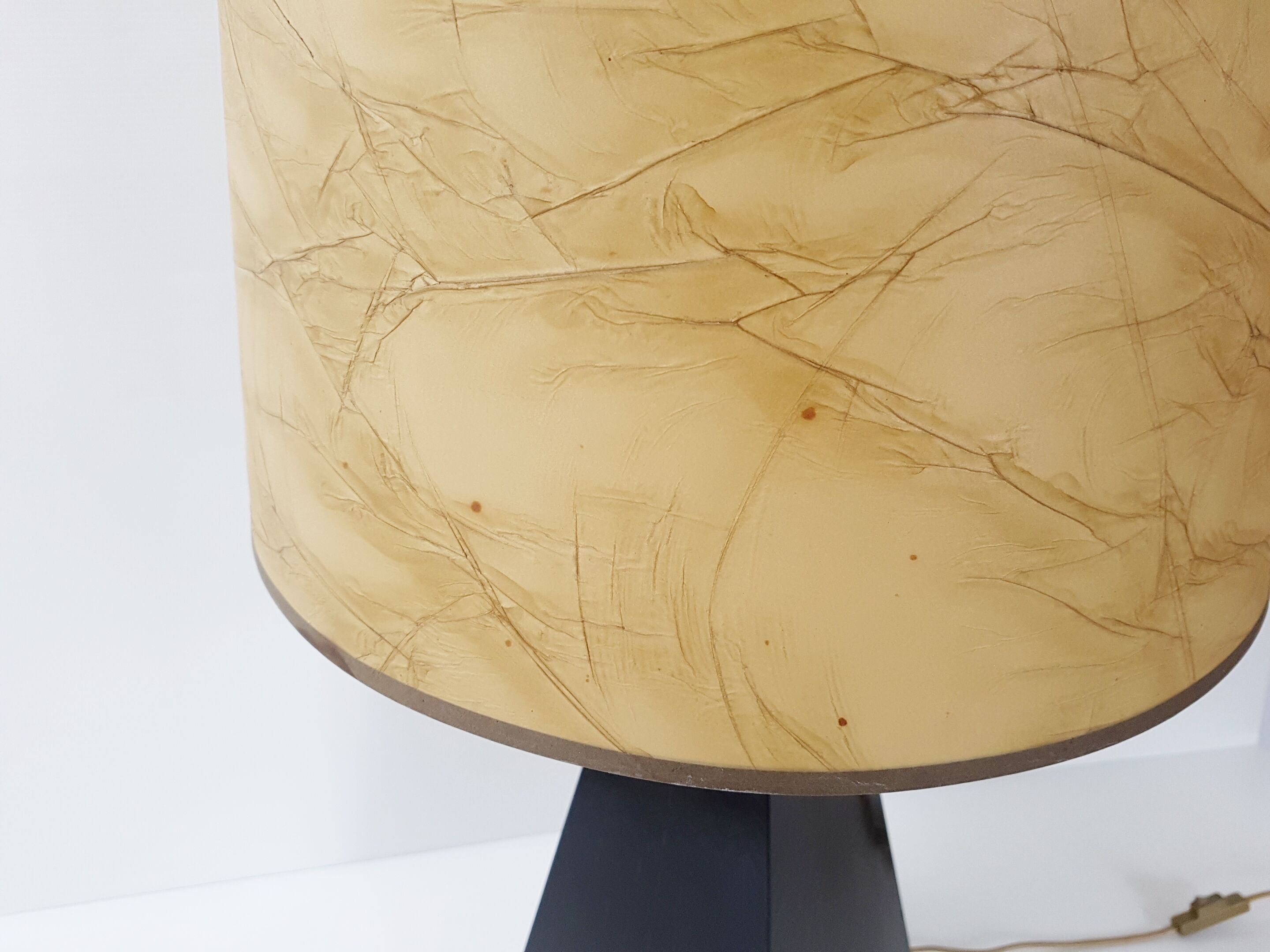 Black pyramid table lamp from the 70s