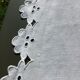 Tablecloth monogram LF square English embroidery