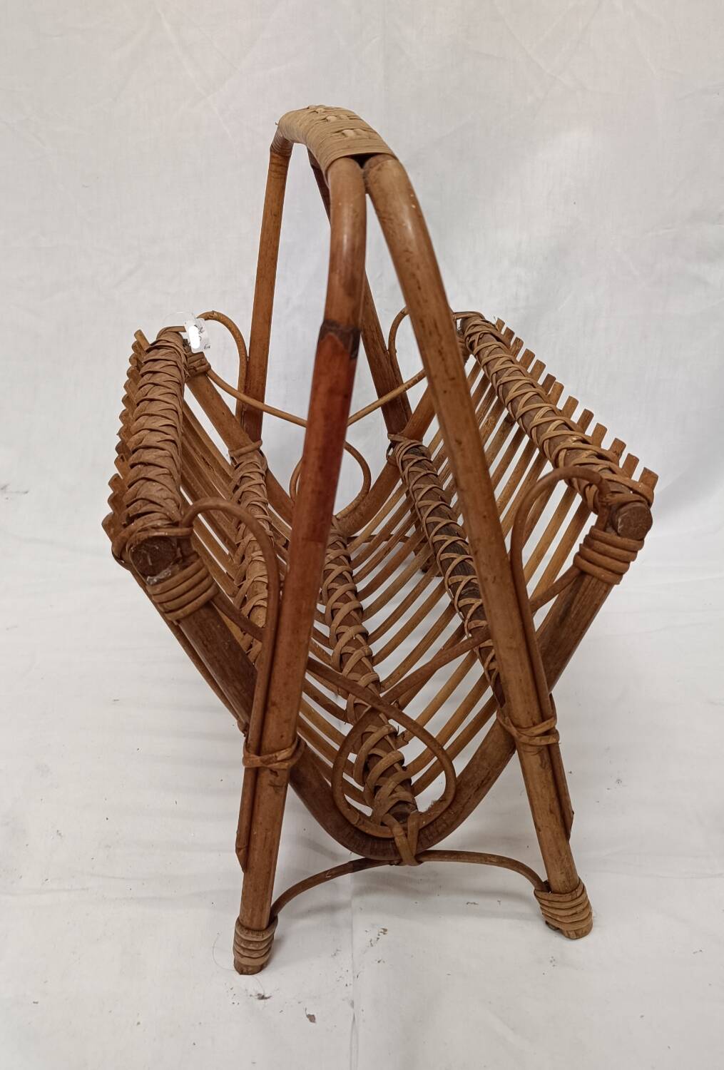 Rattan magazine rack