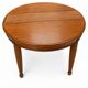 Oval table with its extension.